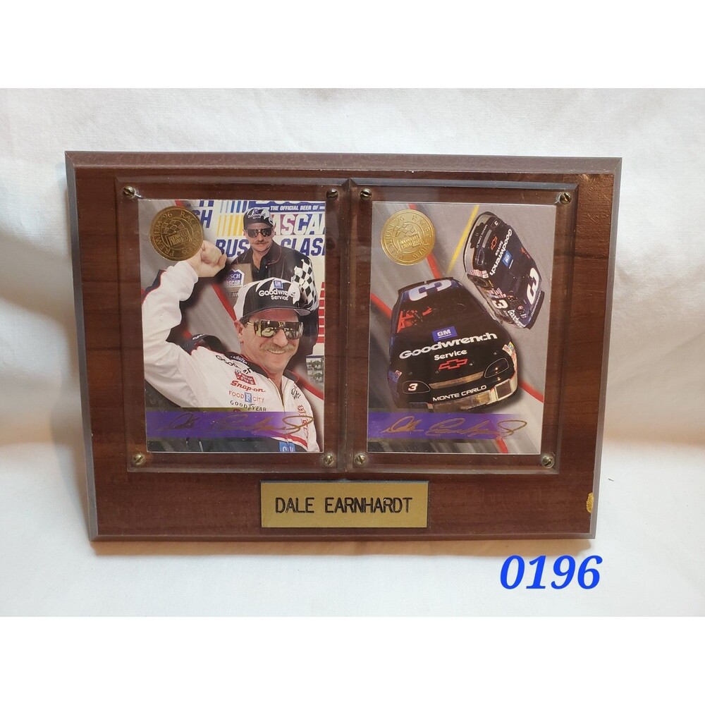 Dale Earnhardt 2 Race Card trading card plaque Premium 96 - 0196